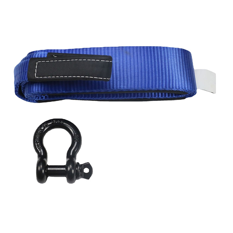 Ang Tow Straps D Shackle Blue